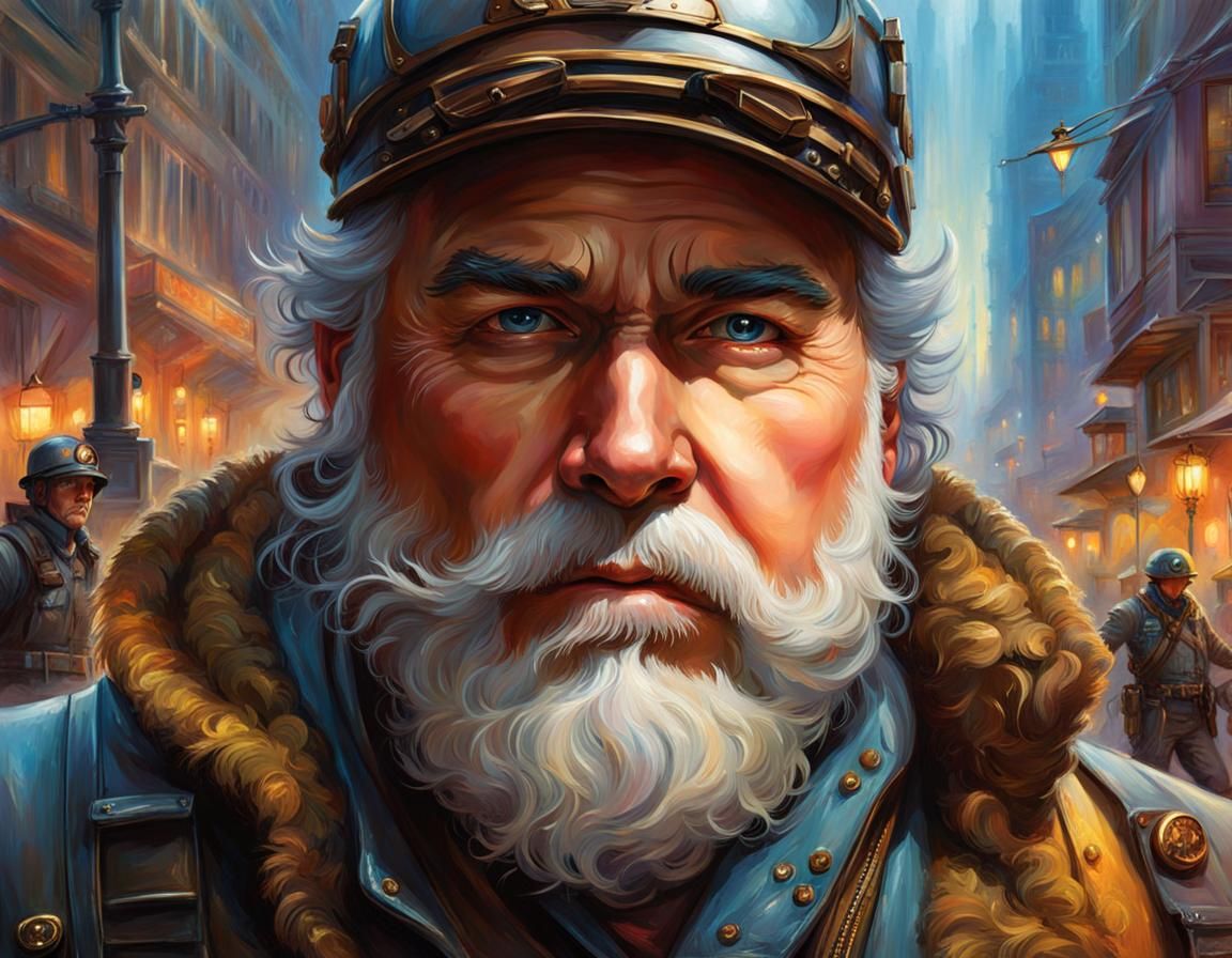 Post-Apocalyptic Impressionistic Character Portrait in Metal...