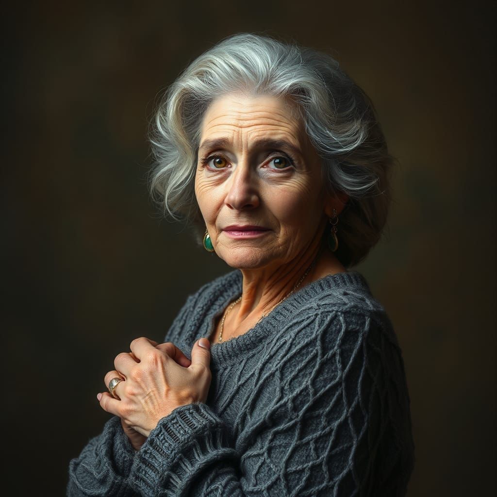 Timeless Beauty: A Portrait of a Woman Through Life