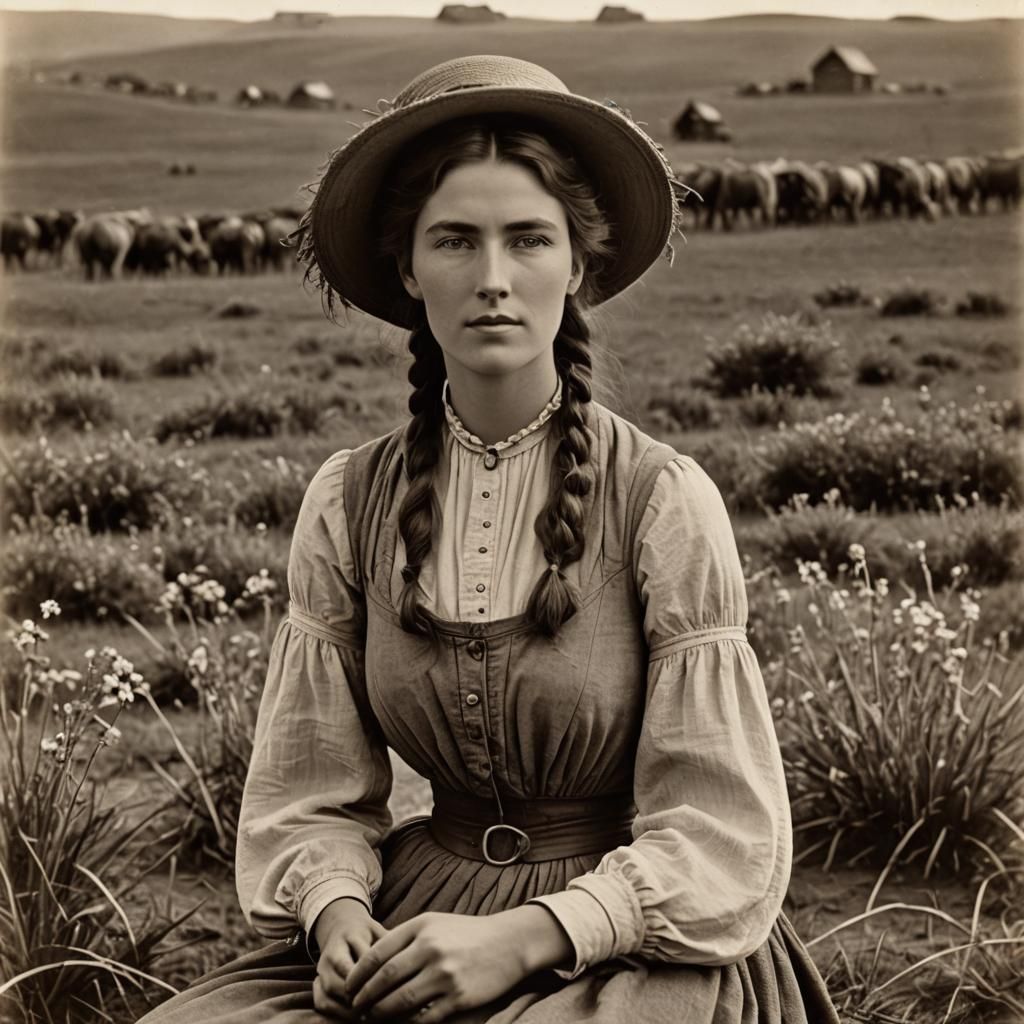 a beautiful woman living in the plains in the 1890s