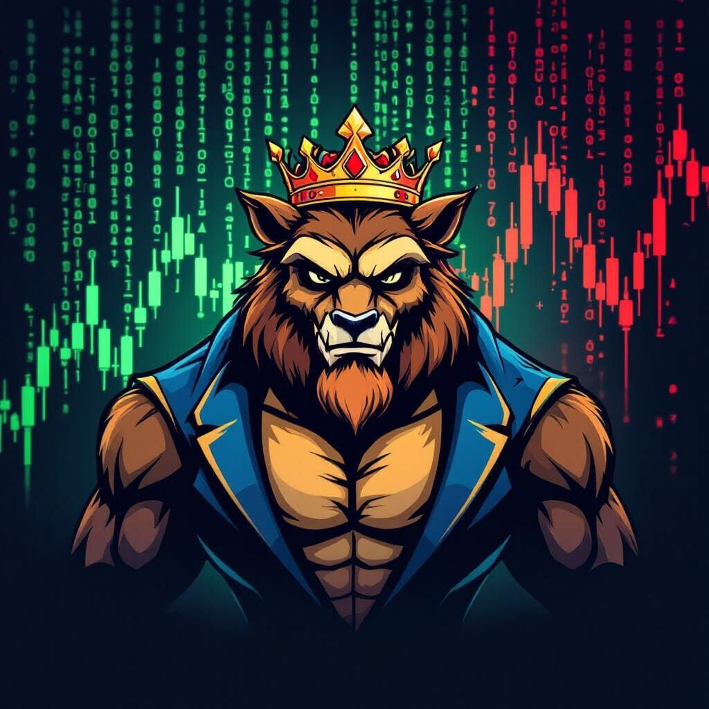 Muscular Beast Logo in Modern Vector Art Style