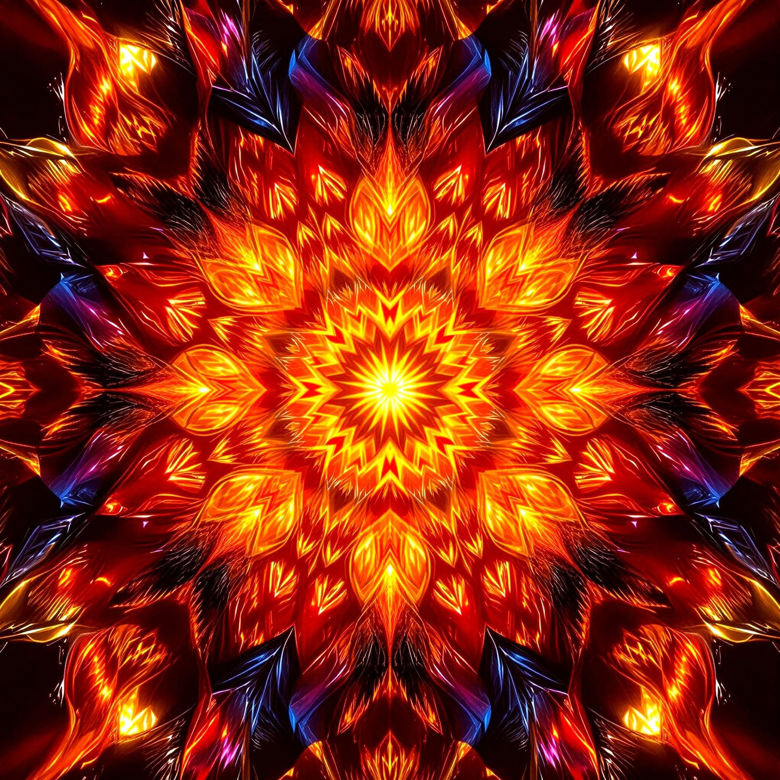 Fractal Explosion with Molten Core