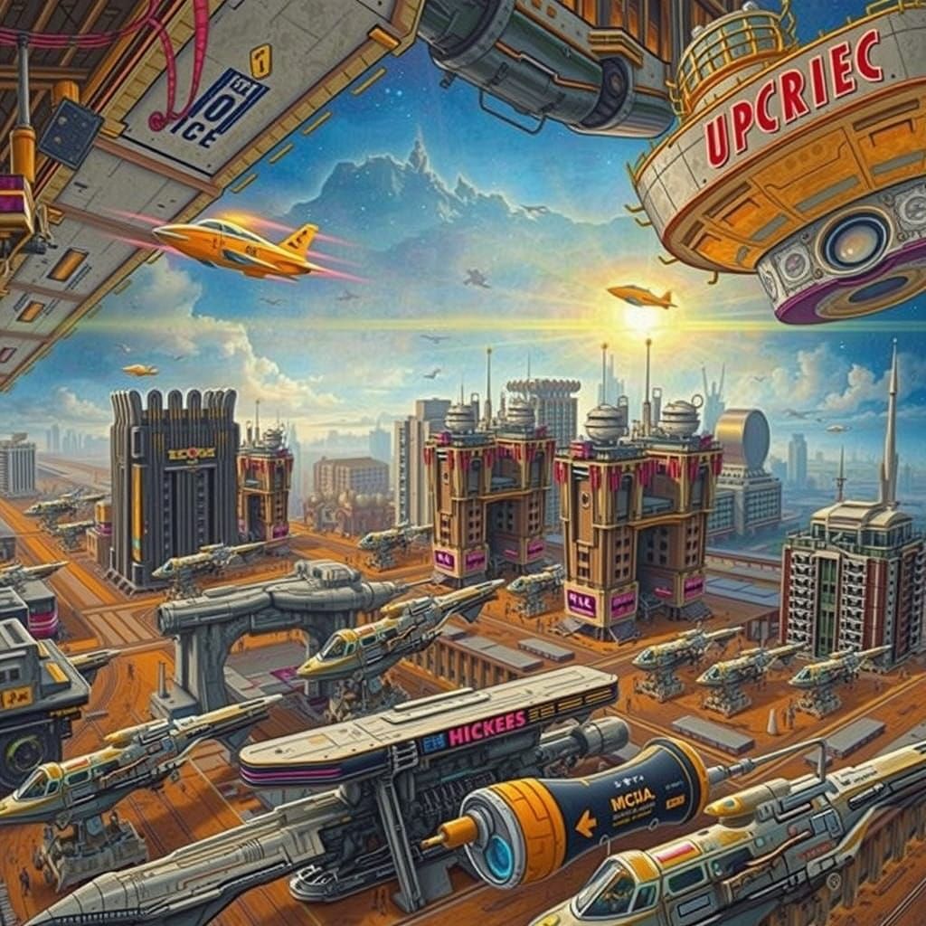 Cyberpunk Cityscape at Dusk