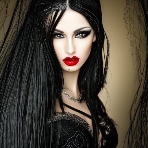 Abstract Portrait of Dancer in Pollock-esque Style