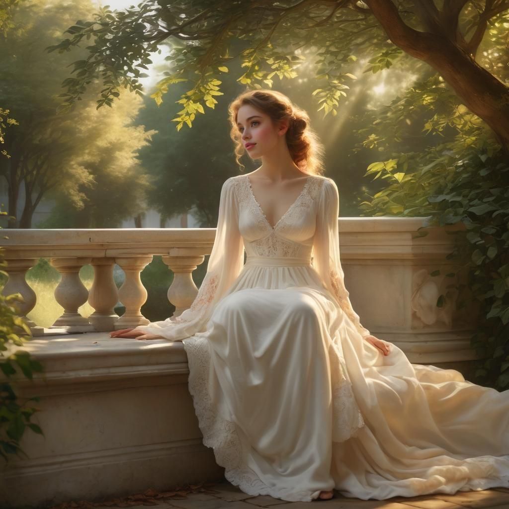 Charming Woman in Academic Style