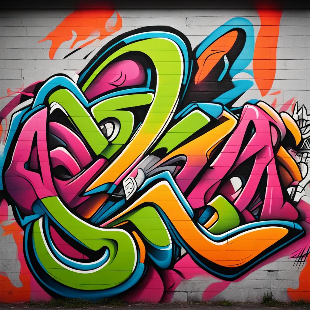 Dynamic Wild Style Graffiti Art