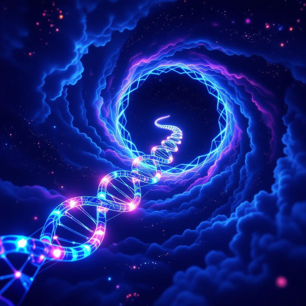 Quantum Helixes Vanishing Into Event Horizon with Molecular ...