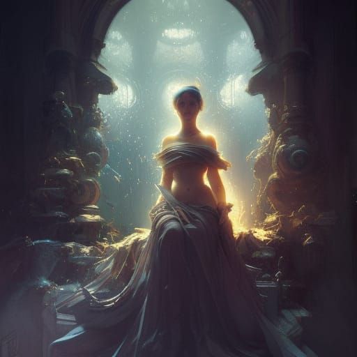 Queen with Crown: Dark Fantasy Portrait