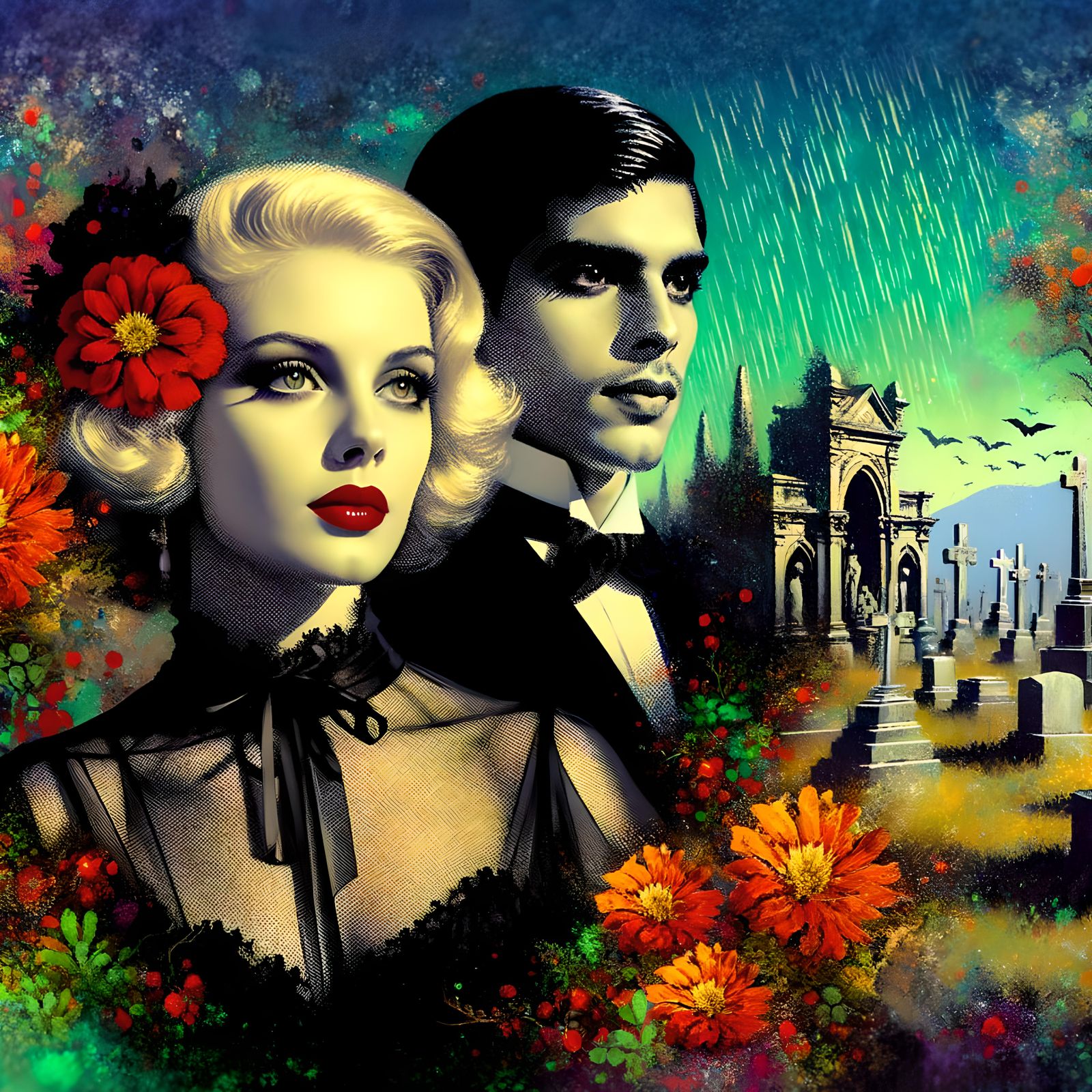 Pulp Art Vampire Movie Poster