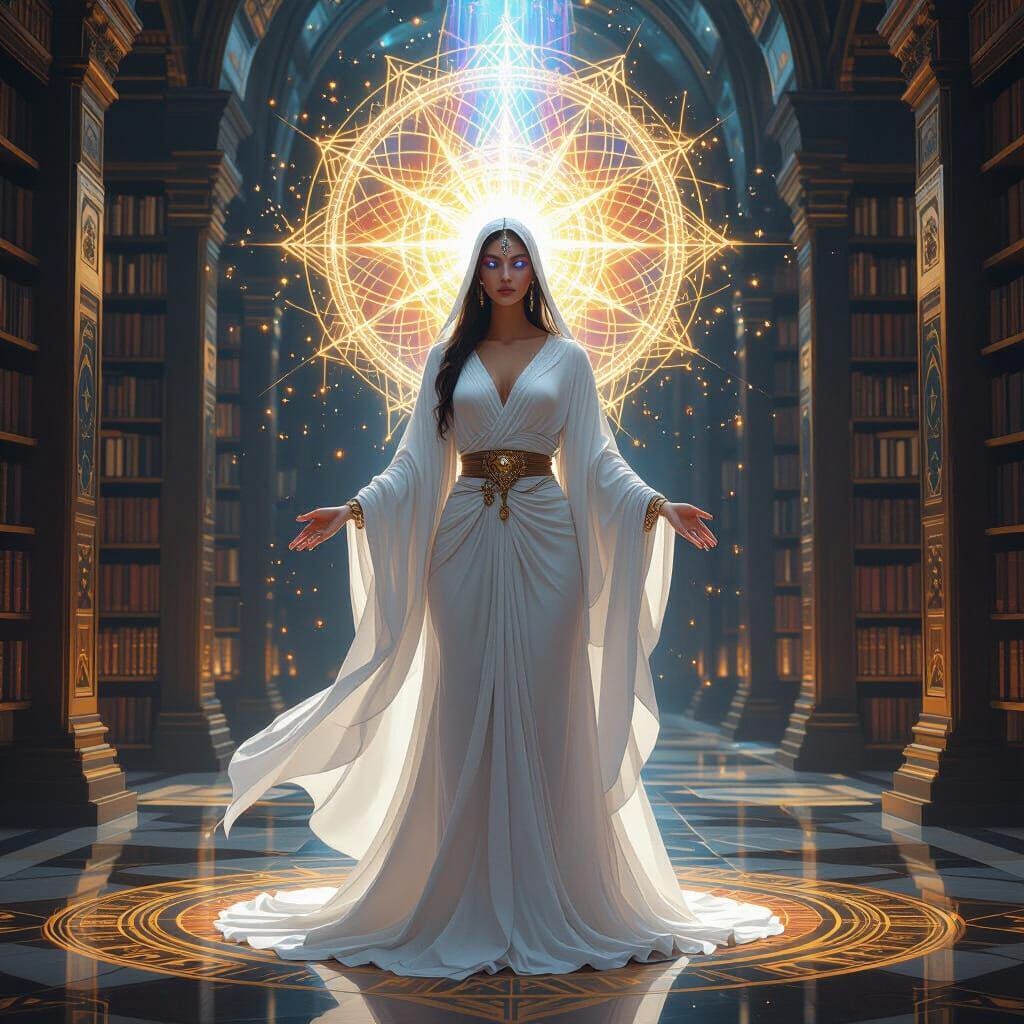Goddess of Akashic Records in Library of Amenti