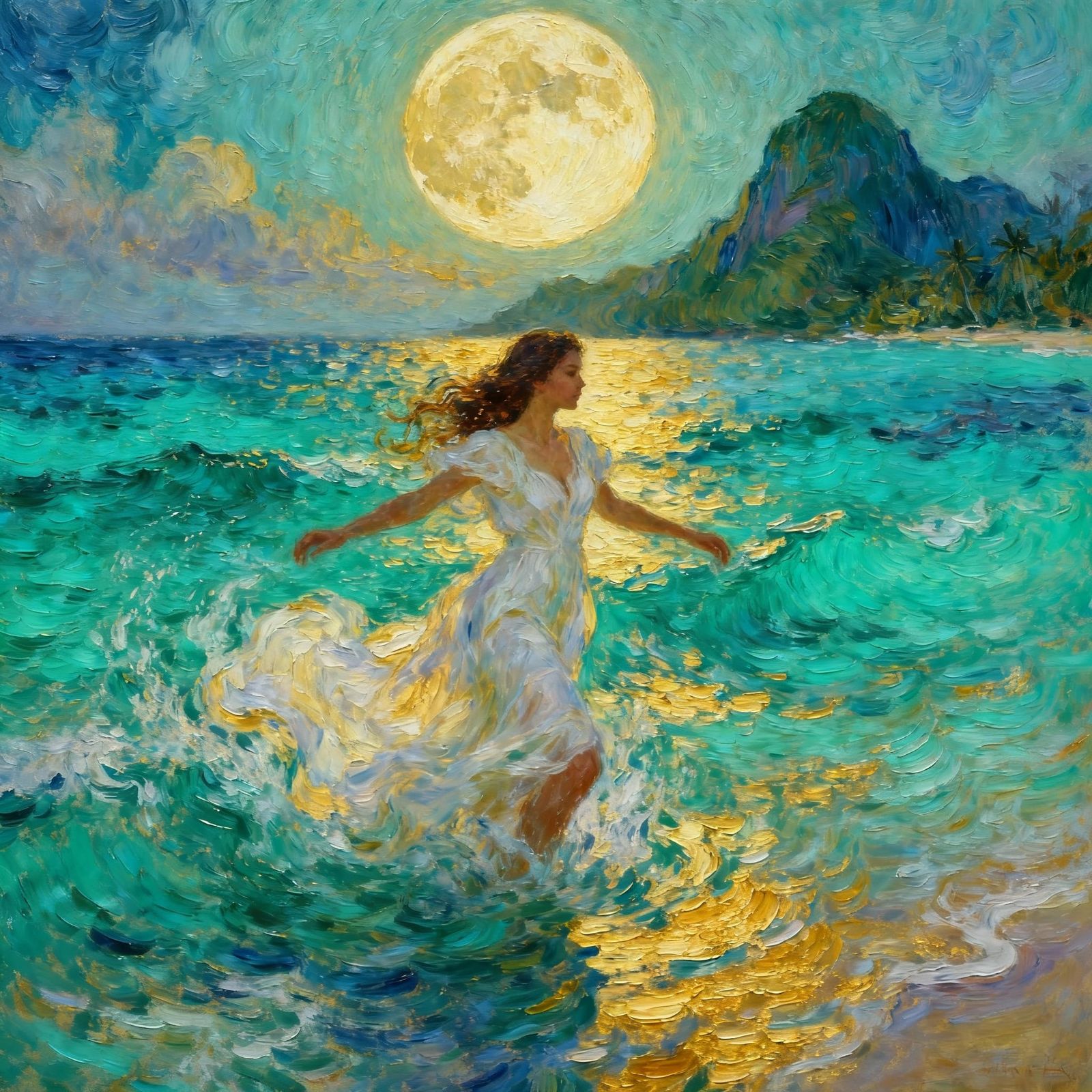 Woman Swept to Sea Under Tahitian Moon