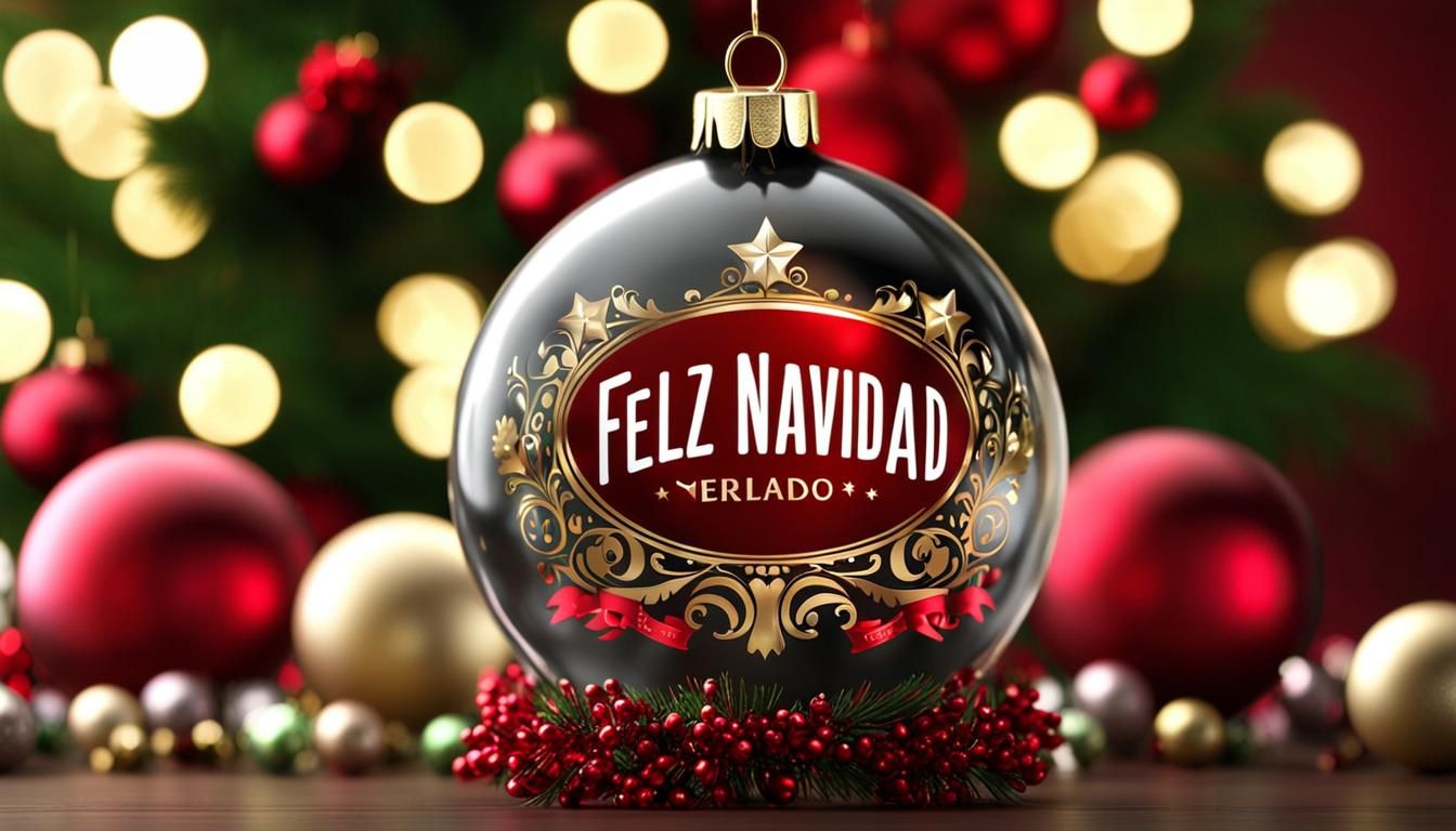 Feliz Navidad: Hyperrealistic Christmas Ornament