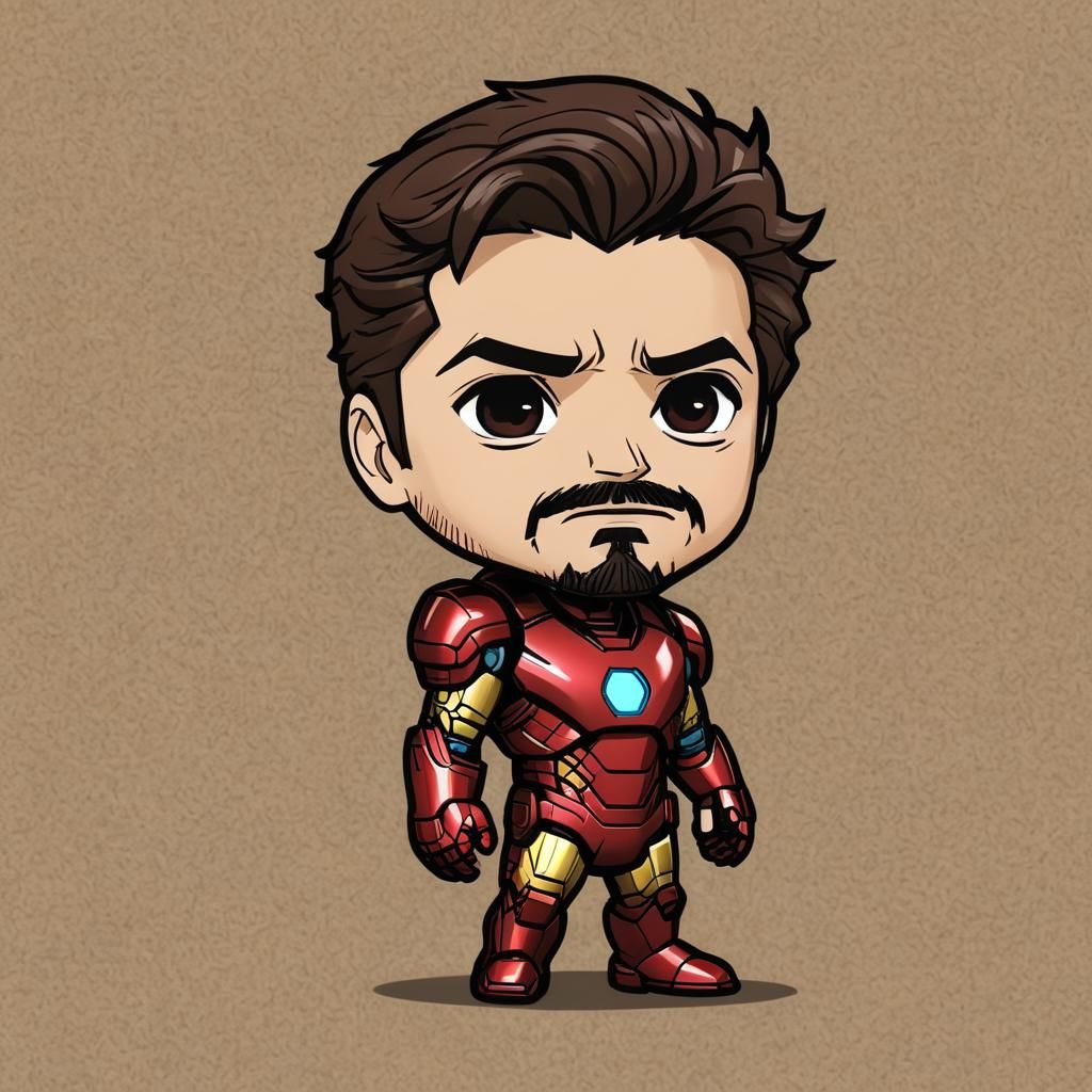 Chibi Style Iron Man Illustration