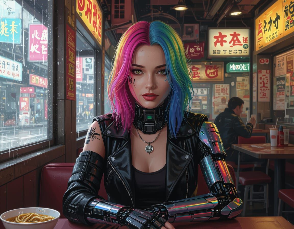 A meeting at the noodle bar.