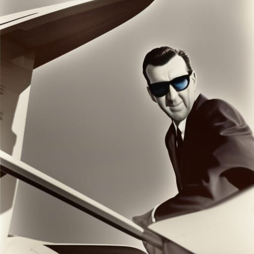 Jimmy Stewart as D.B. Cooper: Film Noir Illustration