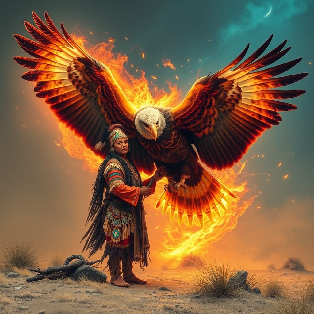 Navajo Shaman's Magnetic Vision Quest with Spirit Eagle