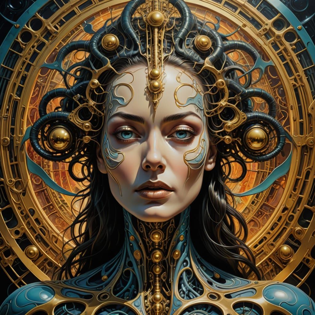 Ethereal Goddess in Cosmic Flux