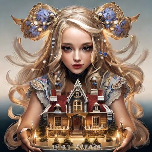 Gingerbread House in Winter Wonderland: 3D Render