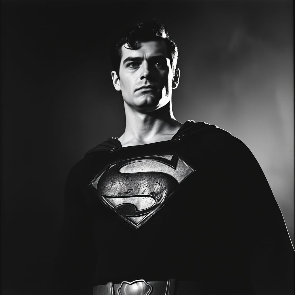 Gritty Art Deco Superman in Distressed Suit