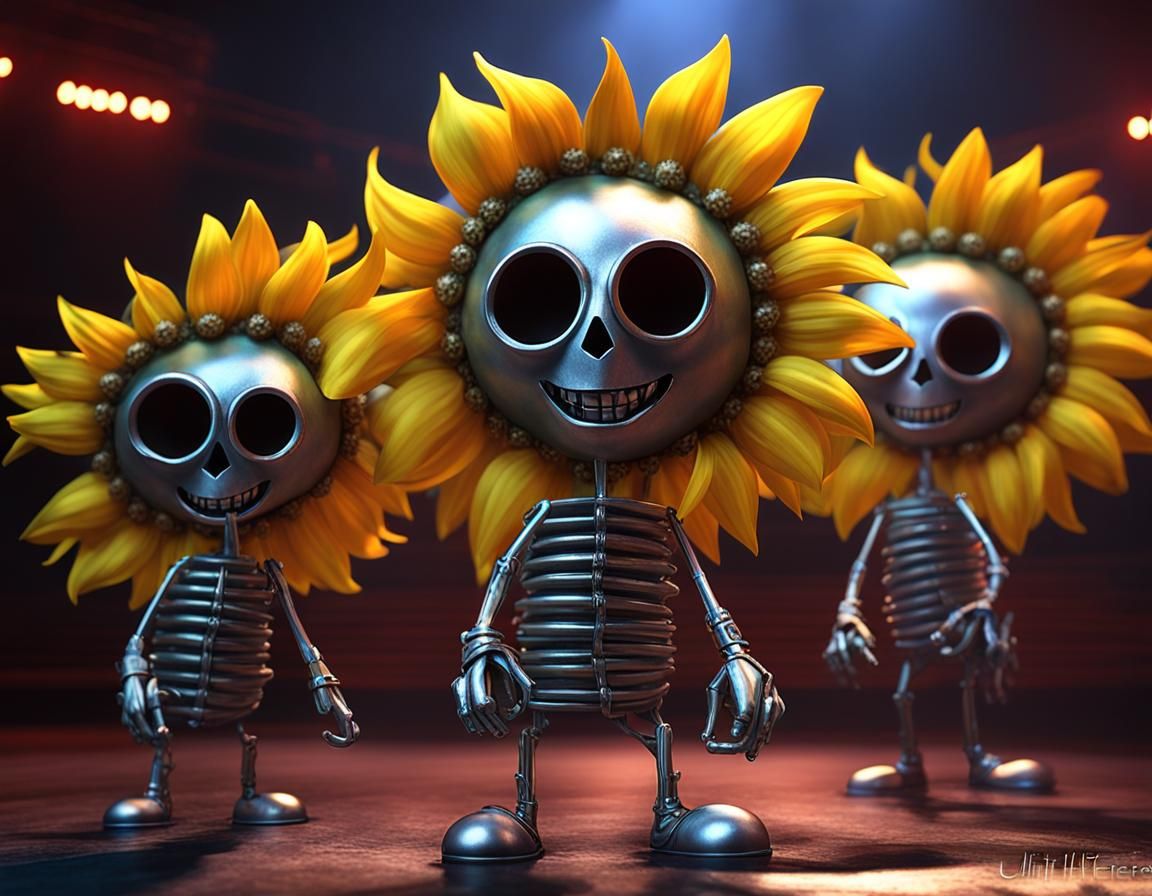 Metal Sunflower Heavy Metal Band Performance