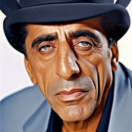 Mafioso Portrait with Cigar in 1950s Style