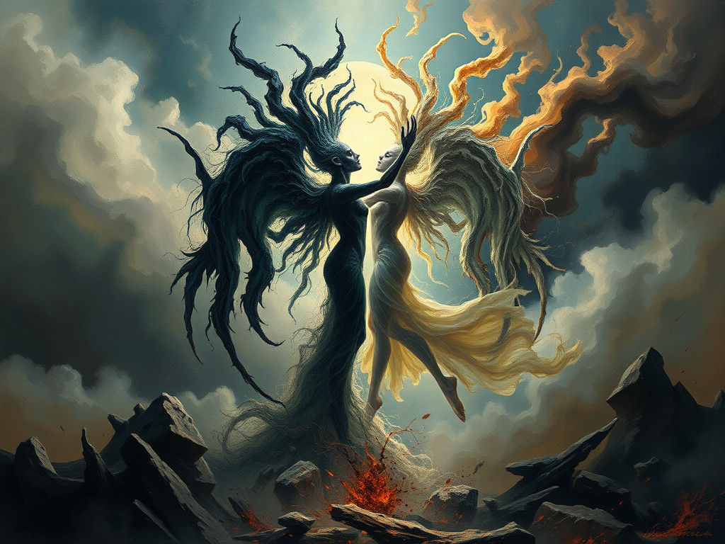 Dichotomy of Life: Surreal Abstract Expressionism