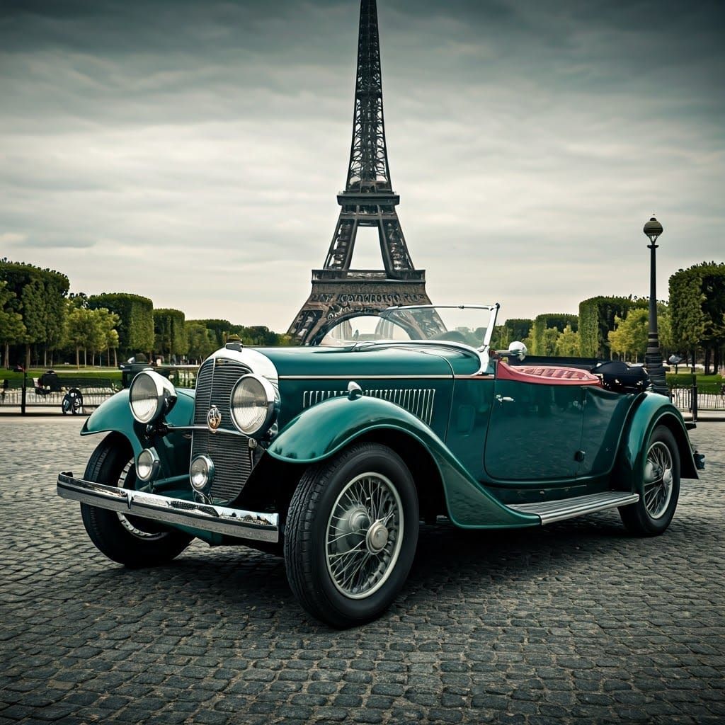 Delahaye Type 165 in a Cinematic 1940s Paris Scene