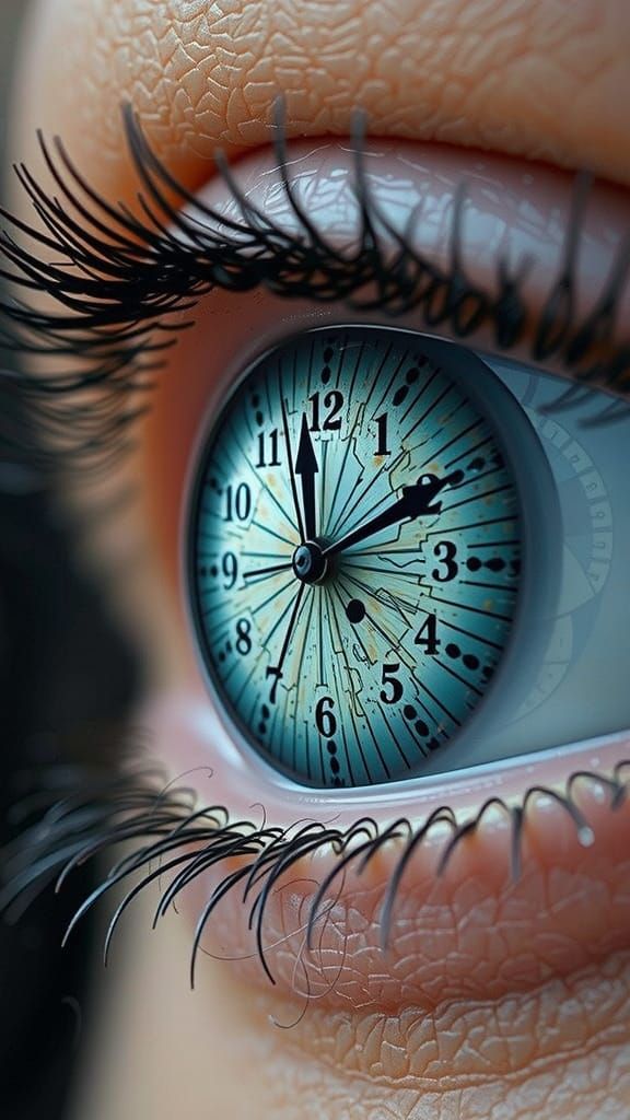 Watching the time go by.