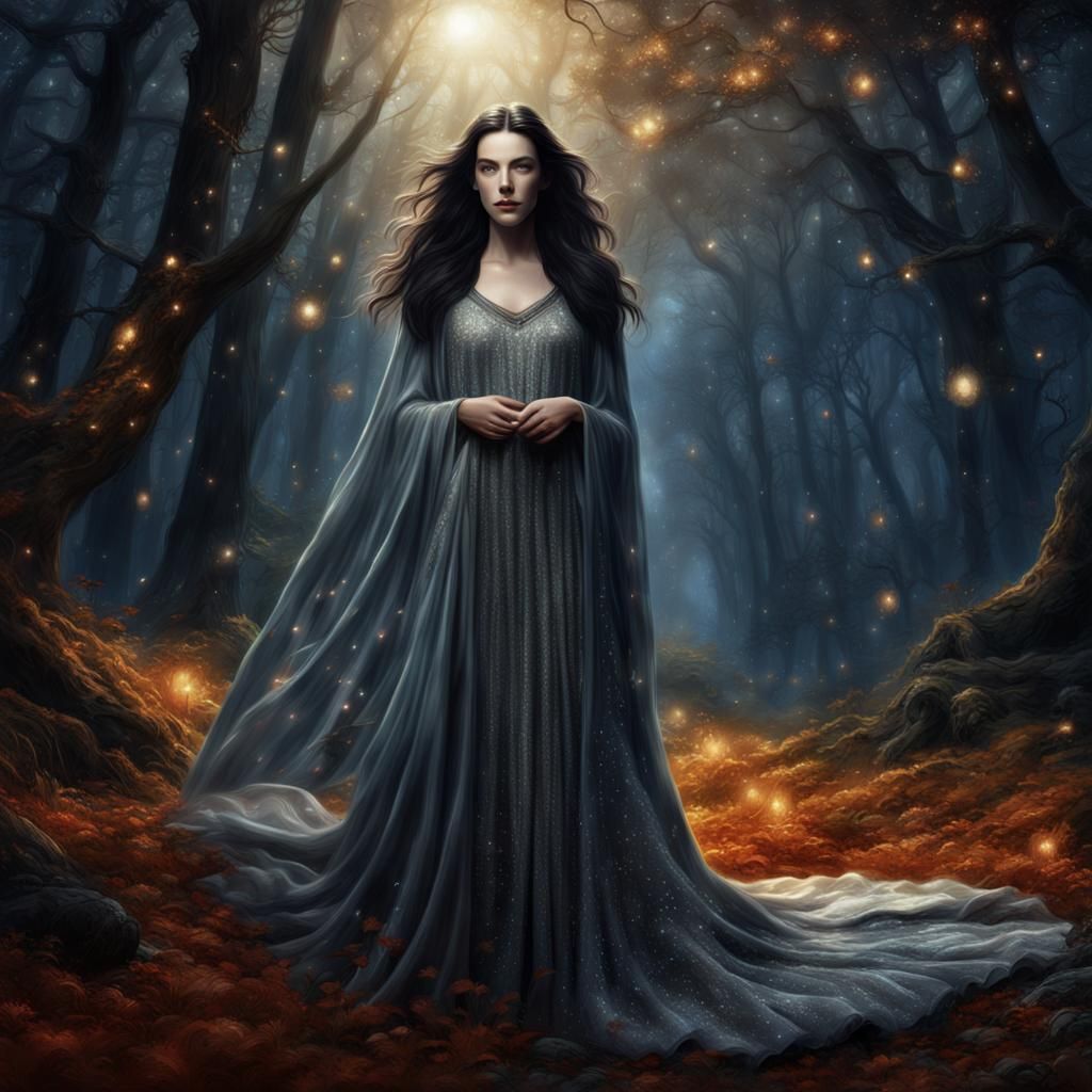 Ethereal Star Cloak Portrait in Fantasy Style
