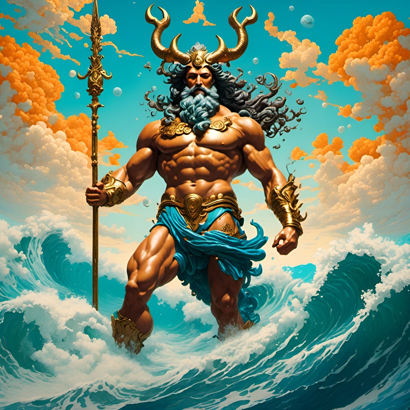 Poseidon Emerges from the Sea, Pop Surrealism