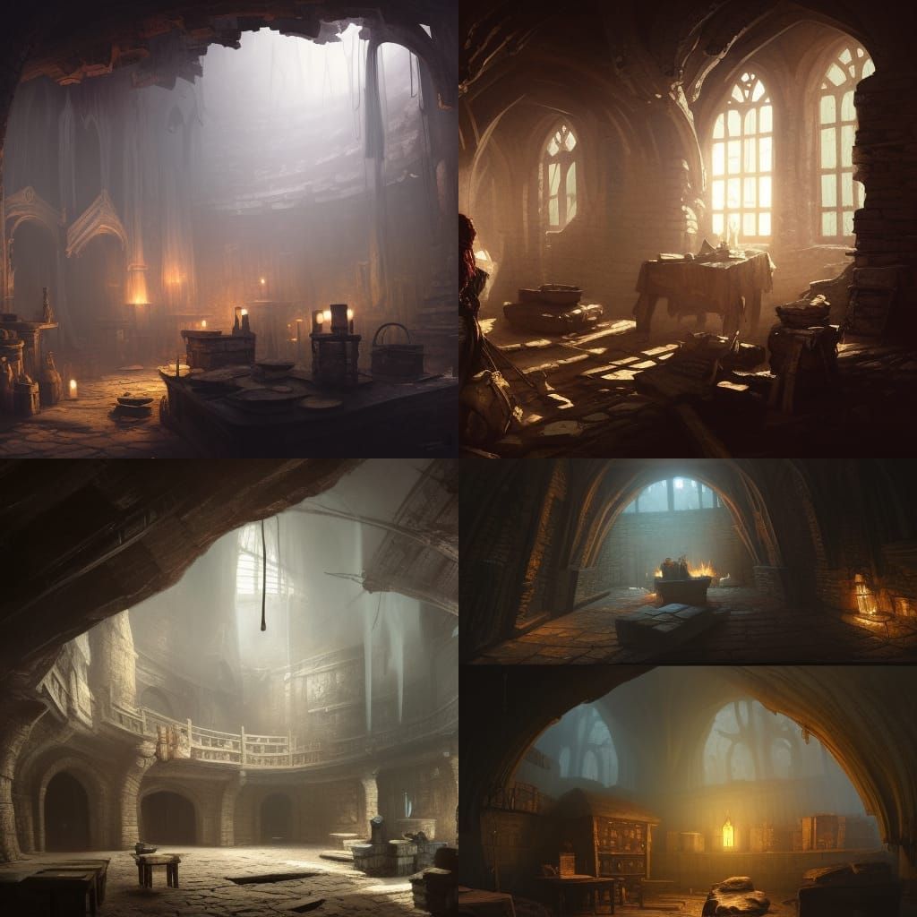 Smugglers' Medieval Den: A Dark Fantasy Hideout