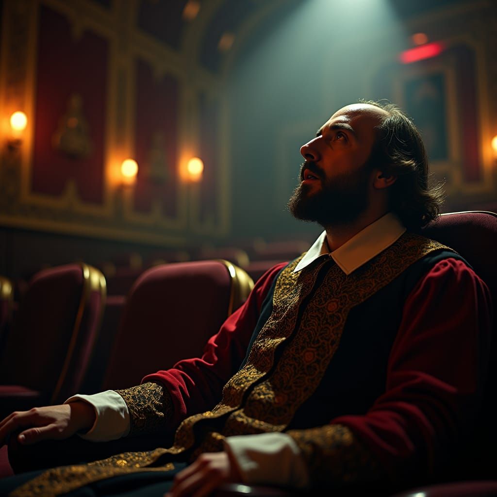 Shakespeare Watches a Movie in Art Deco Cinema