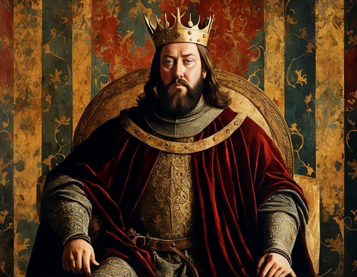 King Robert Baratheon Portrait in Medieval Style