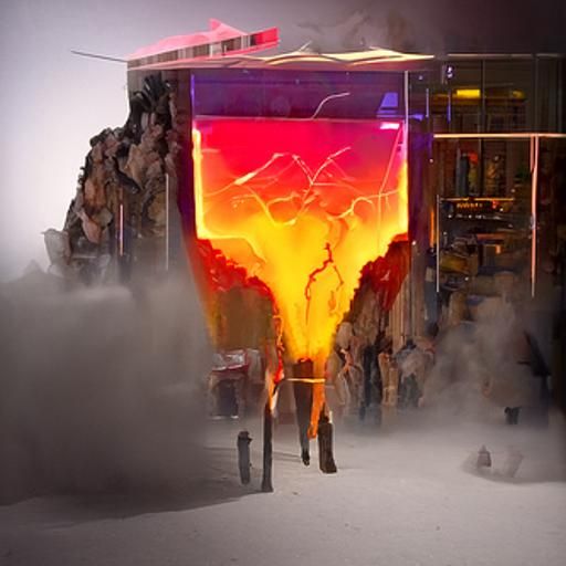 Cyberpunk Yellowstone Caldera and Magma Chamber