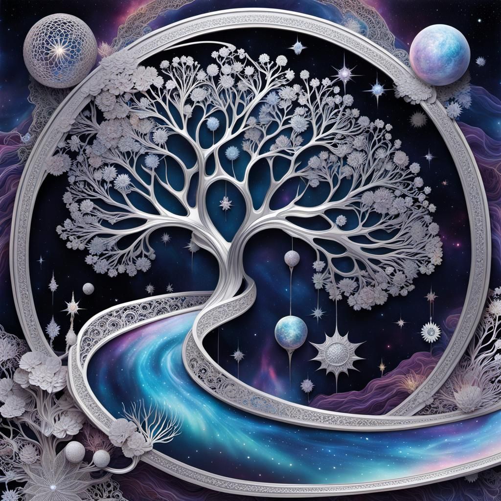 Iridescent Galactic Ramp to the Cosmos