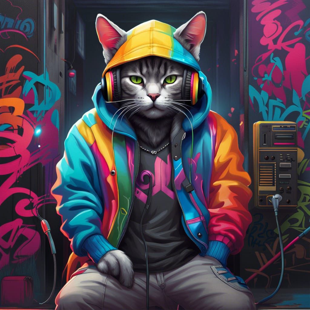 80' Hip-Hop Cat