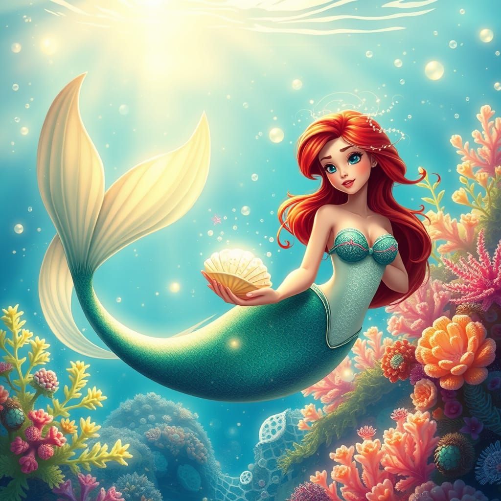 Ethereal Mermaid Goddess of the Ocean Realm