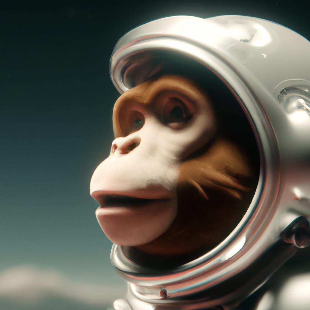 Astronaut Monkey in 4K with Bokeh