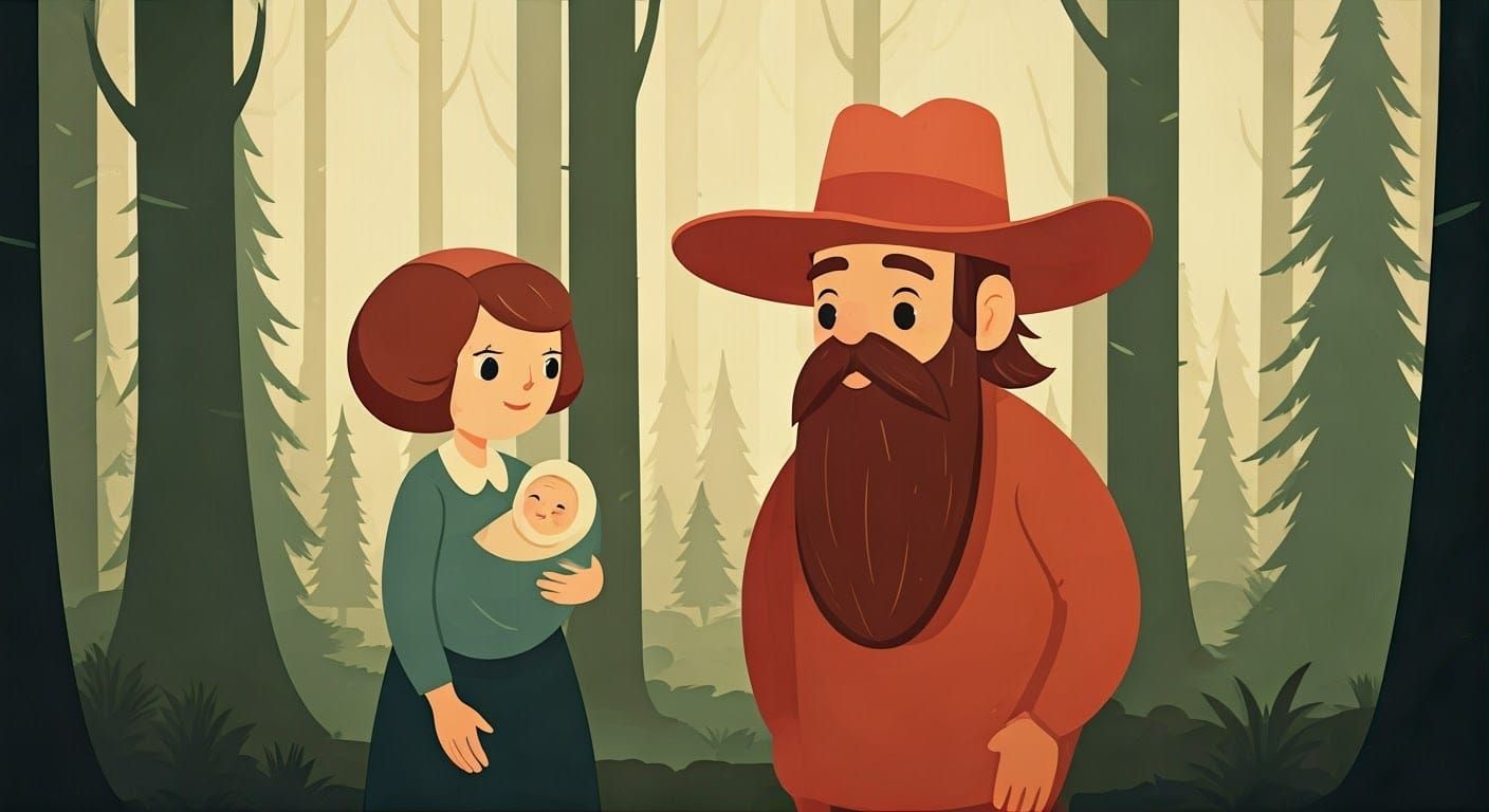 A family in a forest