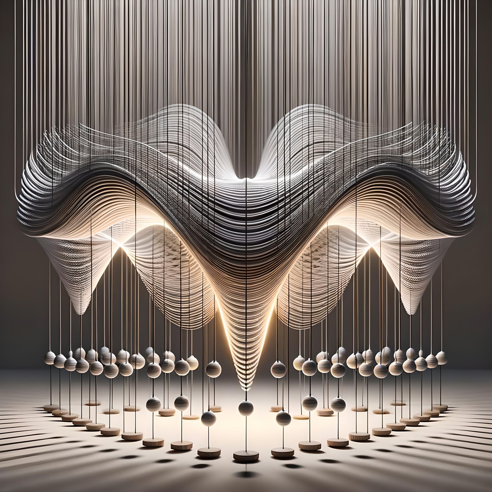 Pendulums Create Wave-Like Optical Illusion