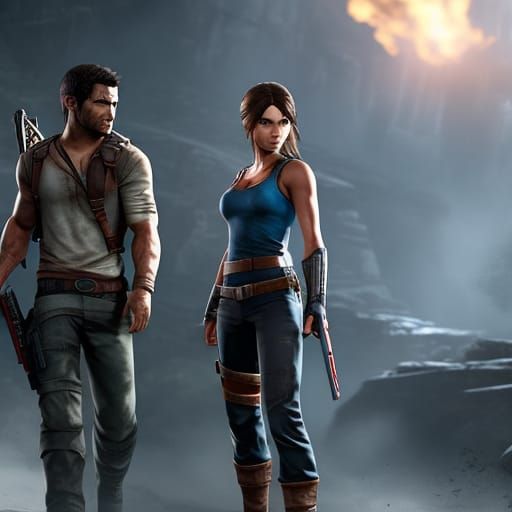 Tomb Raiders: Lara Croft and Nathan Drake Together