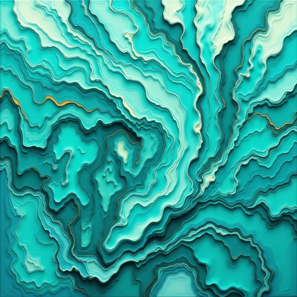 Dynamic Turquoise Abstract Design