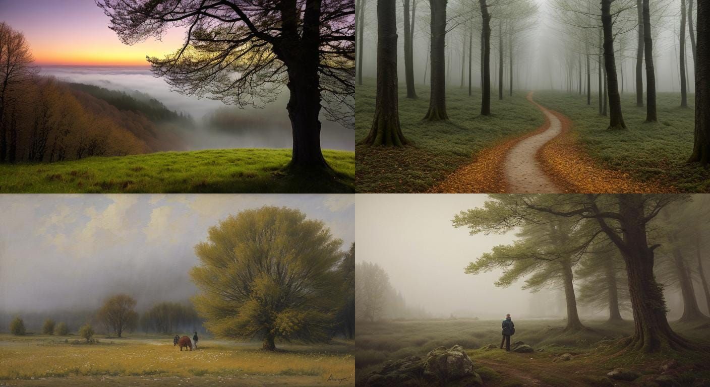 Misty Forest Path: A Poetic Landscape