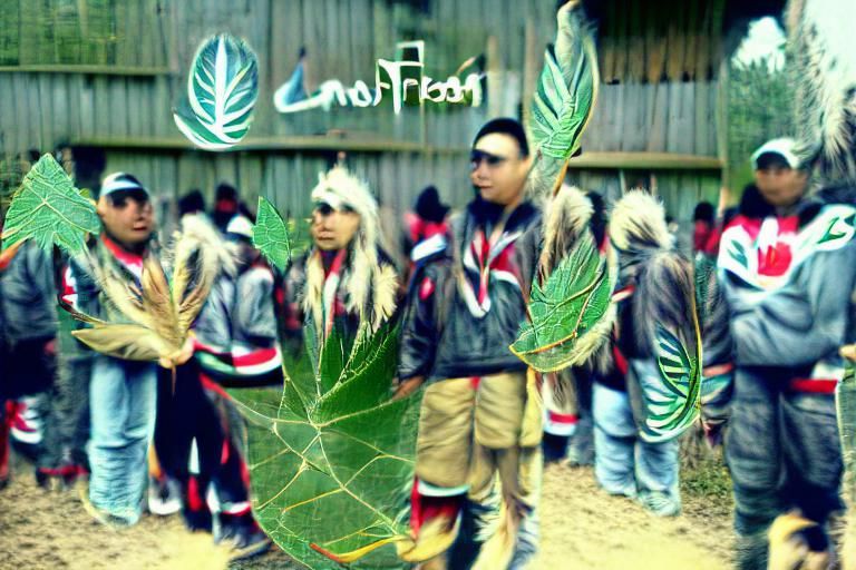 First Nations Inspired Cannabis Leaf Art