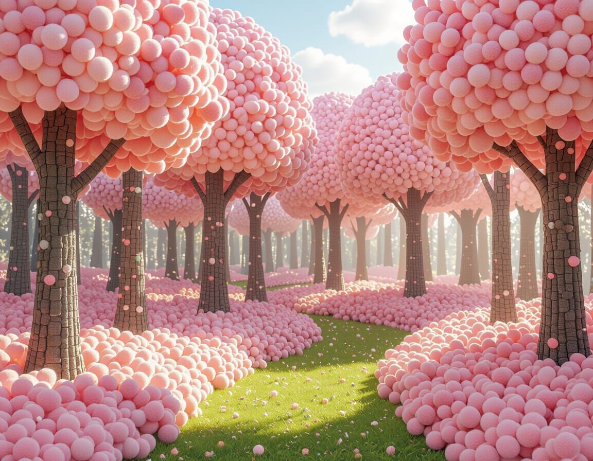 Pom Pom Forest: A Dreamcore Creation