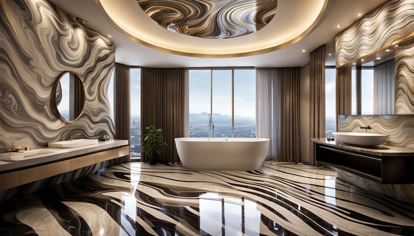 Luxury Interior Design with Marble and Granite