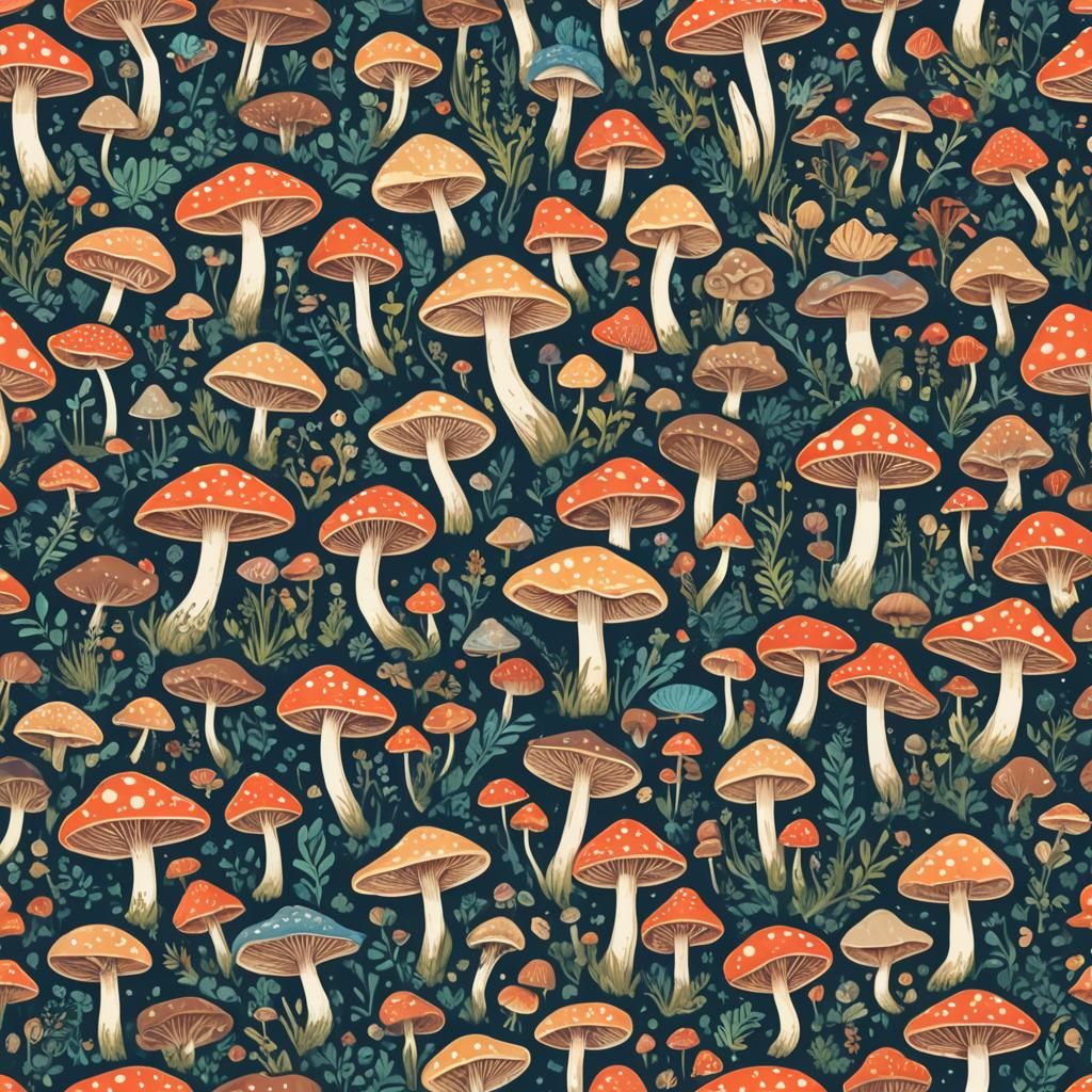 Surreal Magic Mushroom in a Lucid Dream