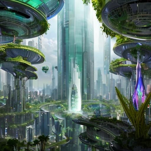 futuristic city in Utopistic World