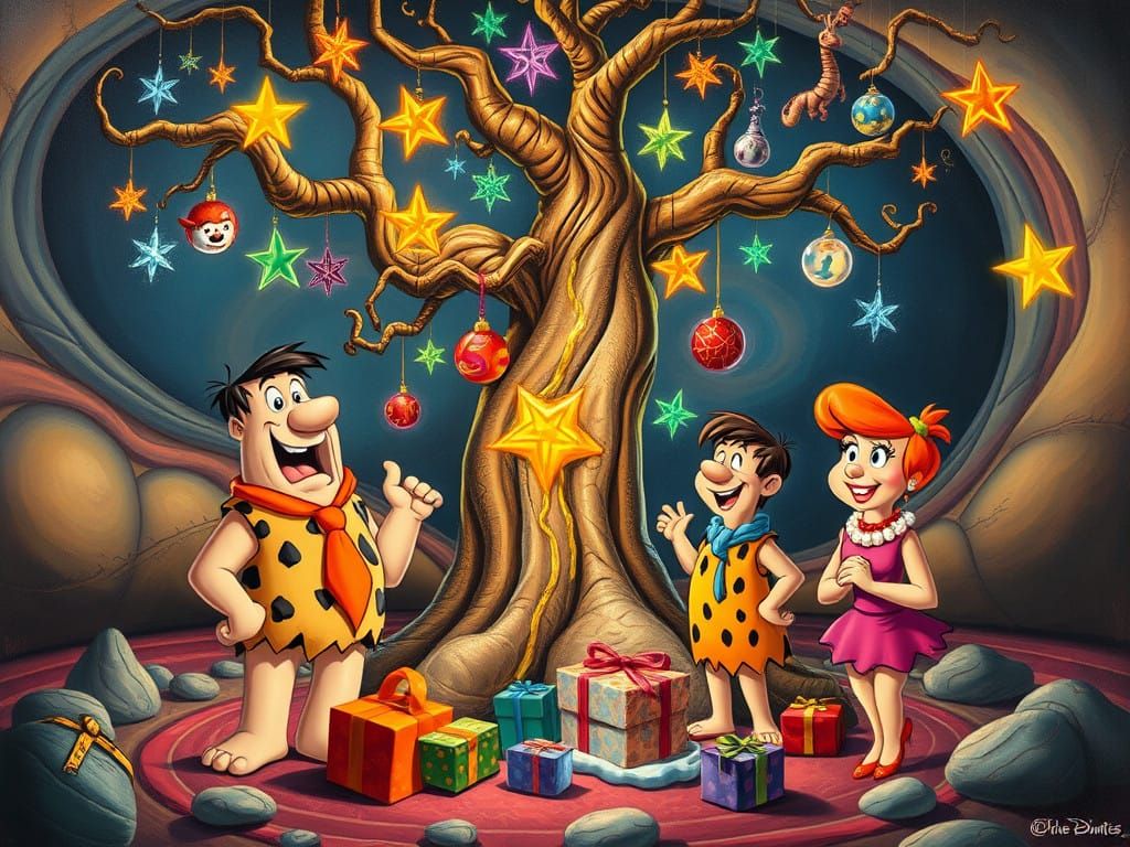 Bedrock's Surrealist Christmas: Fred and Wilma's Fantastical...