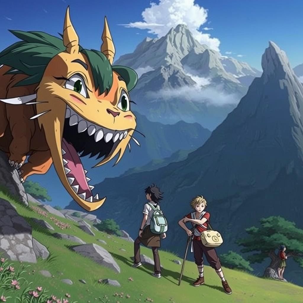 Whimsical Creatures in Studio Ghibli Anime Style