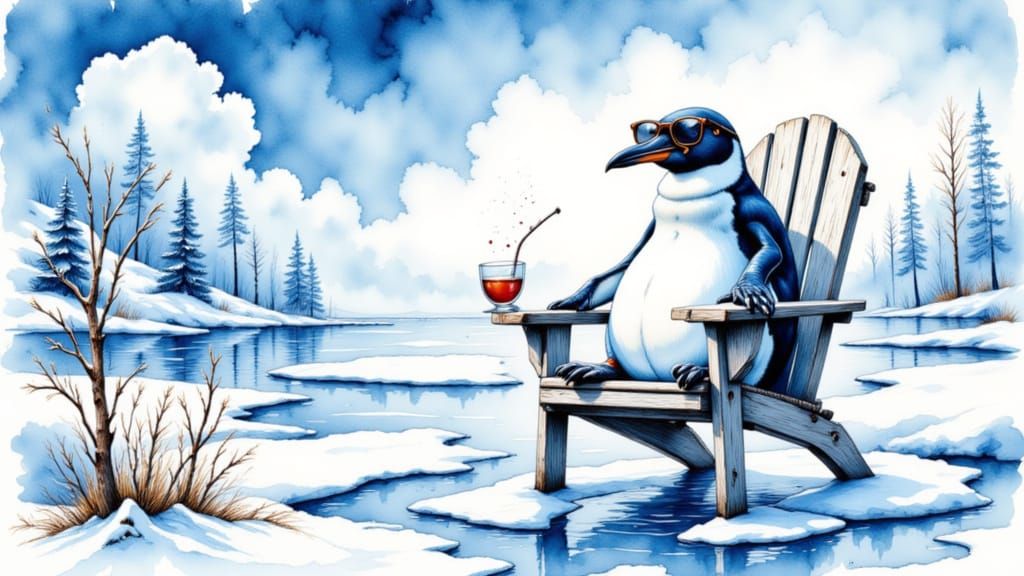 Blue Penguin Relaxing